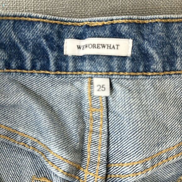 WeWoreWhat Jeans Womens 25 High Waisted Button Fly Jeans Distressed - Picture 5 of 10